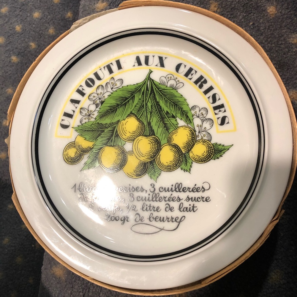 Vintage Set of Five French Dessert Plates